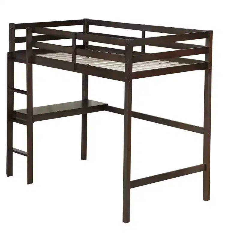 Letto a soppalco King con spazio sottostante di 190 cm, acciaio resistente da 1,5 mm, capacità 408 kg