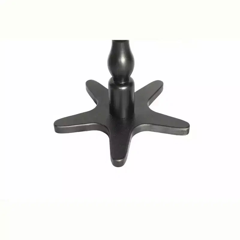 Tavolino da salotto rotondo vintage nero da 40 cm con piedistallo in legno