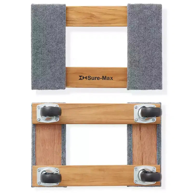 Carrello Spostamobili Rinforzato, Legno Duro Premium, Ruote Girevoli, 300 kg Ciascuno