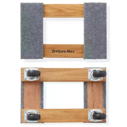 Carrello Spostamobili Rinforzato, Legno Duro Premium, Ruote Girevoli, 300 kg Ciascuno