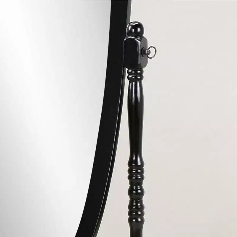 Specchio da terra autoportante ovale a figura intera in legno, stile tradizionale Regina Anna, 150 cm