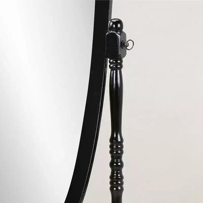 Specchio da terra autoportante ovale a figura intera in legno, stile tradizionale Regina Anna, 150 cm