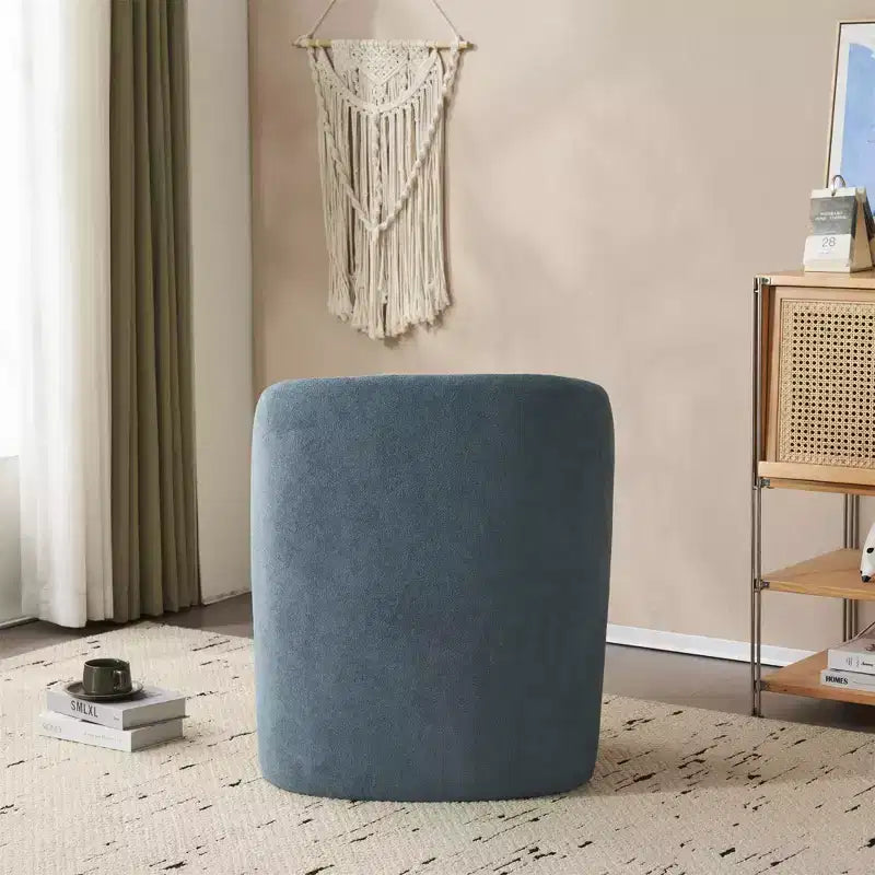 Poltrona accent senza braccioli con schienale basso ultra morbida, con piedini rotondi in legno di pino, capacità 181 kg