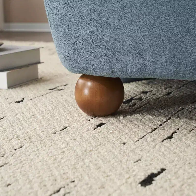 Poltrona accent senza braccioli con schienale basso ultra morbida, con piedini rotondi in legno di pino, capacità 181 kg