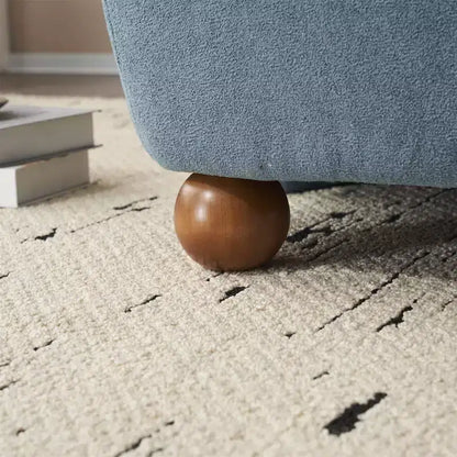 Poltrona accent senza braccioli con schienale basso ultra morbida, con piedini rotondi in legno di pino, capacità 181 kg