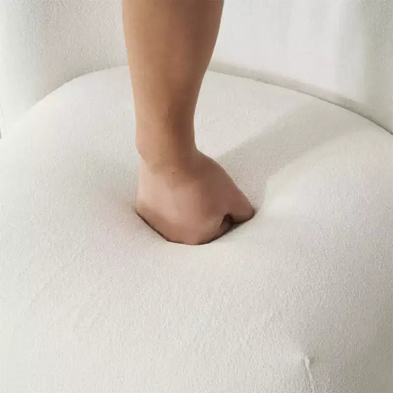 Poltrona accent senza braccioli con schienale basso ultra morbida, con piedini rotondi in legno di pino, capacità 181 kg
