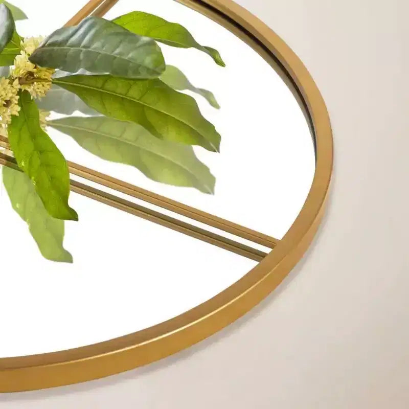 Specchio da parete ad arco da 55" con cornice in metallo, design a riquadri, arredamento rustico