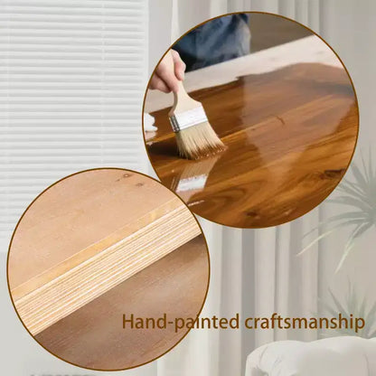 Consolle da fattoria da 150 cm con ripiano aperto, legno composito, finitura naturale