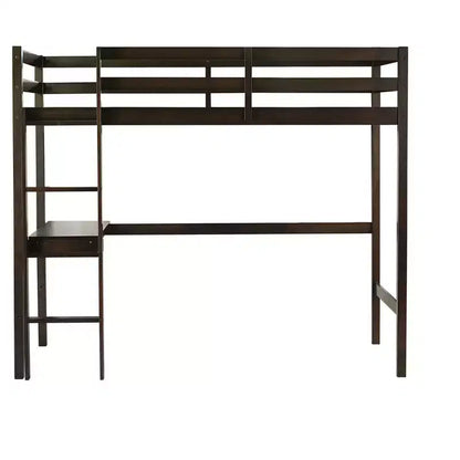 Letto a soppalco King con spazio sottostante di 190 cm, acciaio resistente da 1,5 mm, capacità 408 kg