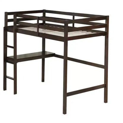 Letto a soppalco King con spazio sottostante di 190 cm, acciaio resistente da 1,5 mm, capacità 408 kg