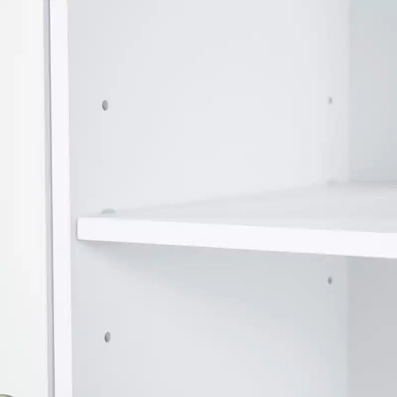 Mobile Contenitore da Bagno Alto 173 cm con 2 Cesti Portabiancheria Inclinabili e Ripiani Regolabili