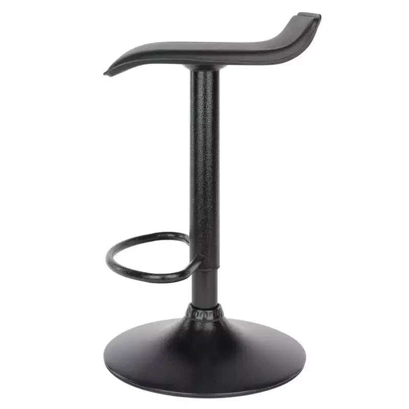 Sgabelli Girevoli Regolabili con Alzata a Gas, Similpelle Nera, Altezza 56-76 cm, 90 kg
