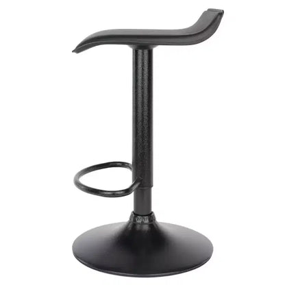 Sgabelli Girevoli Regolabili con Alzata a Gas, Similpelle Nera, Altezza 56-76 cm, 90 kg