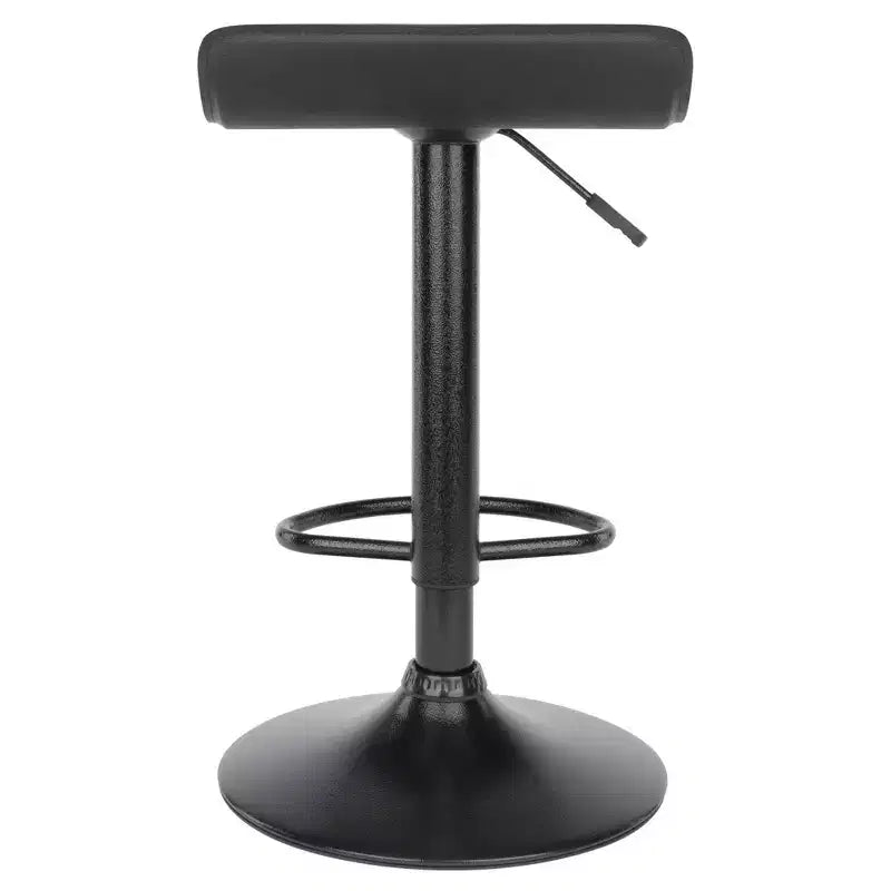 Sgabelli Girevoli Regolabili con Alzata a Gas, Similpelle Nera, Altezza 56-76 cm, 90 kg