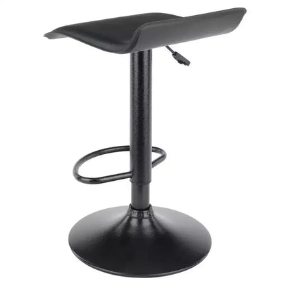 Sgabelli Girevoli Regolabili con Alzata a Gas, Similpelle Nera, Altezza 56-76 cm, 90 kg