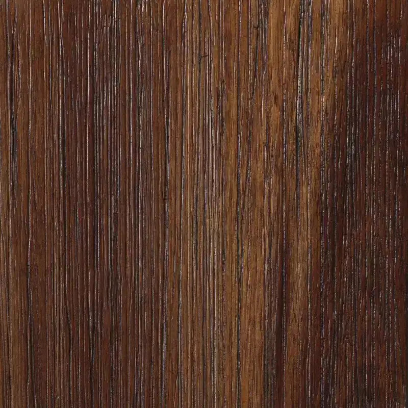 Tavolo da Pranzo Allungabile 89", Legno Massello di Acacia, Finitura Castagno, 8 Posti, Stile Rustico