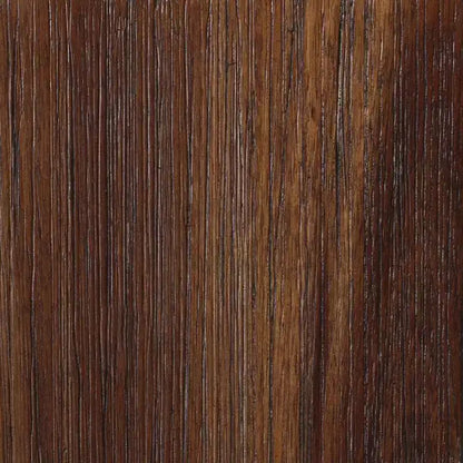 Tavolo da Pranzo Allungabile 89", Legno Massello di Acacia, Finitura Castagno, 8 Posti, Stile Rustico