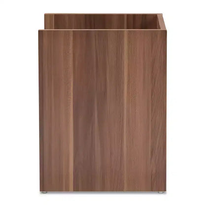 Comodino Moderno Bicolore con 1 Cassetto e Ripiano Aperto, MDF Noce e Nero, H45 cm