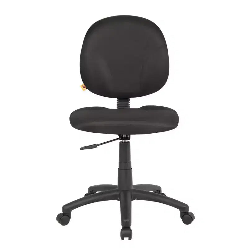 Sedia operativa con schienale medio Diamond, rivestimento in tessuto nero, girevole, altezza regolabile 17-22", 275 libbre