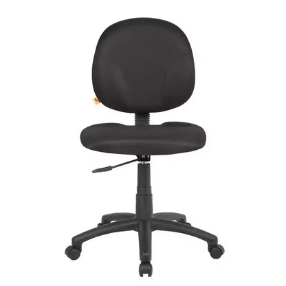 Sedia operativa con schienale medio Diamond, rivestimento in tessuto nero, girevole, altezza regolabile 17-22", 275 libbre