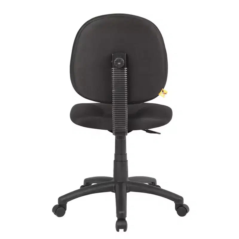 Sedia operativa con schienale medio Diamond, rivestimento in tessuto nero, girevole, altezza regolabile 17-22", 275 libbre