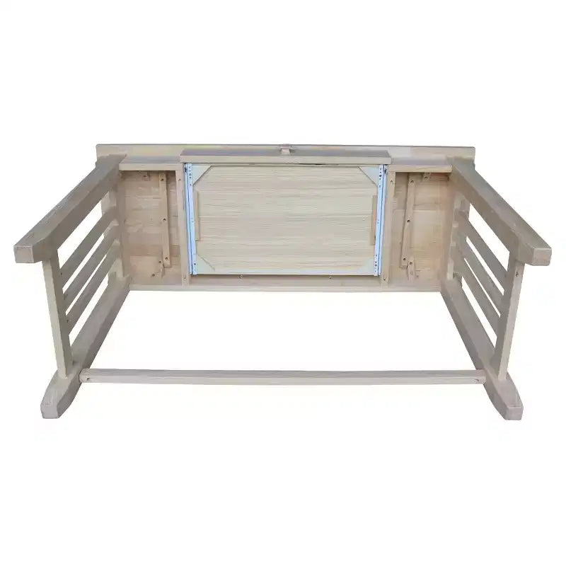 Scrivania Mission da 45" con cassetto, legno massello di Parawood non rifinito, stile moderno di metà secolo