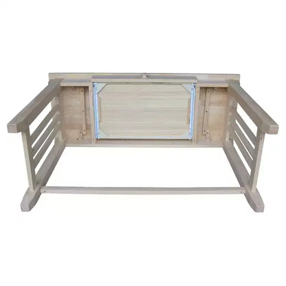 Scrivania Mission da 45" con cassetto, legno massello di Parawood non rifinito, stile moderno di metà secolo