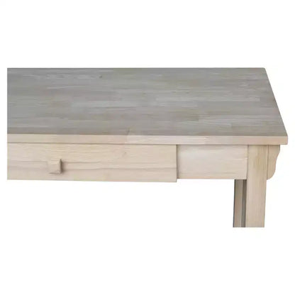 Scrivania Mission da 45" con cassetto, legno massello di Parawood non rifinito, stile moderno di metà secolo