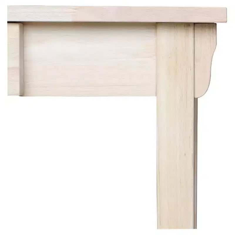 Scrivania Mission da 45" con cassetto, legno massello di Parawood non rifinito, stile moderno di metà secolo