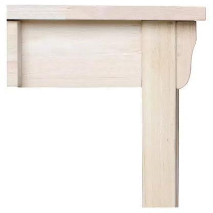 Scrivania Mission da 45" con cassetto, legno massello di Parawood non rifinito, stile moderno di metà secolo