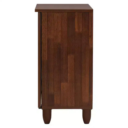 Scarpiera Bicolore a 2 Ante, 3 Ripiani, Rovere e Bianco, Contiene 9 Paia, Gambe in Vinile