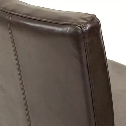 Sgabelli da bar da 64.7 cm, in pelle rigenerata, gambe e poggiapiedi tinti di scuro, 113 kg