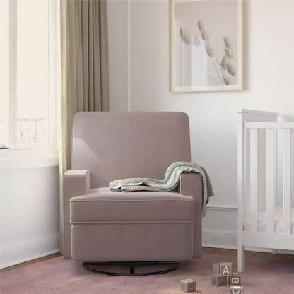 Poltrona Reclinabile Girevole, Twill Effetto Velluto Grigio, Girevole a 360°, Capacità 102 kg