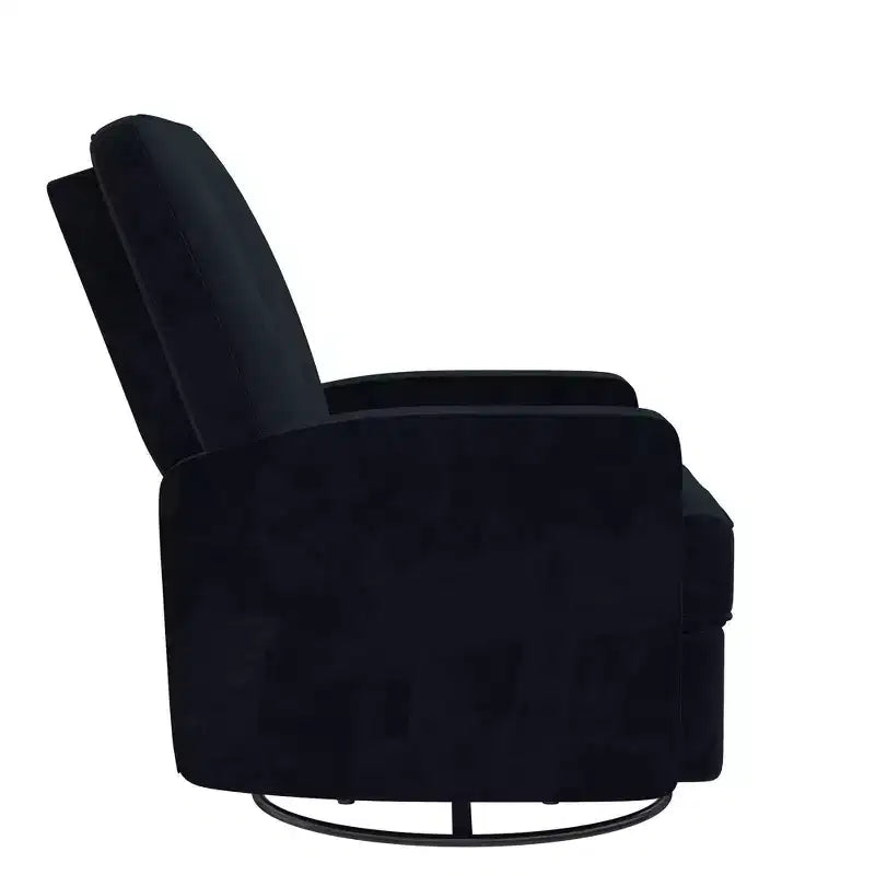 Poltrona Reclinabile Girevole, Twill Effetto Velluto Grigio, Girevole a 360°, Capacità 102 kg