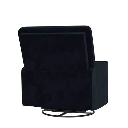 Poltrona Reclinabile Girevole, Twill Effetto Velluto Grigio, Girevole a 360°, Capacità 102 kg
