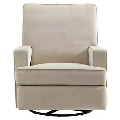 Poltrona Reclinabile Girevole, Twill Effetto Velluto Grigio, Girevole a 360°, Capacità 102 kg