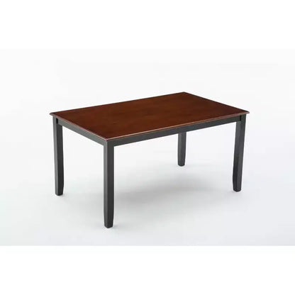 Tavolo da pranzo rettangolare da 150 cm, in legno massello di Hevea e impiallacciatura MDF, 6 posti, capacità 227 kg