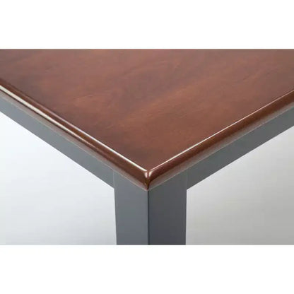 Tavolo da pranzo rettangolare da 150 cm, in legno massello di Hevea e impiallacciatura MDF, 6 posti, capacità 227 kg