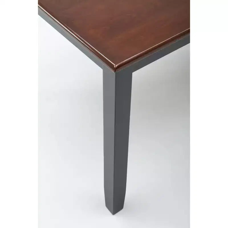Tavolo da pranzo rettangolare da 150 cm, in legno massello di Hevea e impiallacciatura MDF, 6 posti, capacità 227 kg