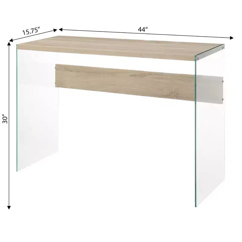 Tavolo Console Bianco da 44", Truciolato con Finitura Melaminica, Accento Moderno per Ingresso