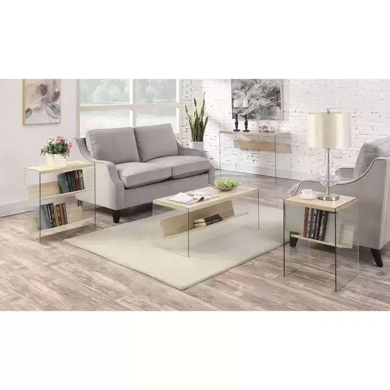 Tavolo Console Bianco da 44", Truciolato con Finitura Melaminica, Accento Moderno per Ingresso