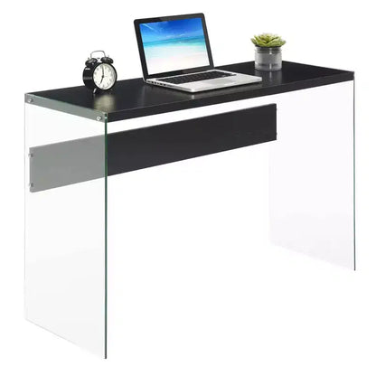 Tavolo Console Bianco da 44", Truciolato con Finitura Melaminica, Accento Moderno per Ingresso