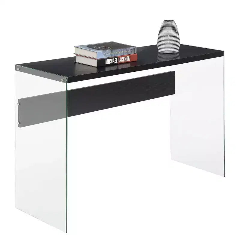 Tavolo Console Bianco da 44", Truciolato con Finitura Melaminica, Accento Moderno per Ingresso
