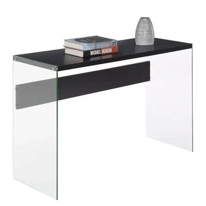 Tavolo Console Bianco da 44", Truciolato con Finitura Melaminica, Accento Moderno per Ingresso