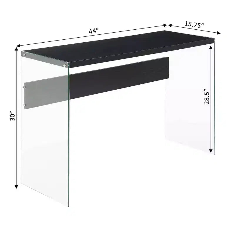 Tavolo Console Bianco da 44", Truciolato con Finitura Melaminica, Accento Moderno per Ingresso