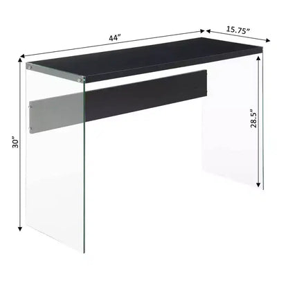 Tavolo Console Bianco da 44", Truciolato con Finitura Melaminica, Accento Moderno per Ingresso
