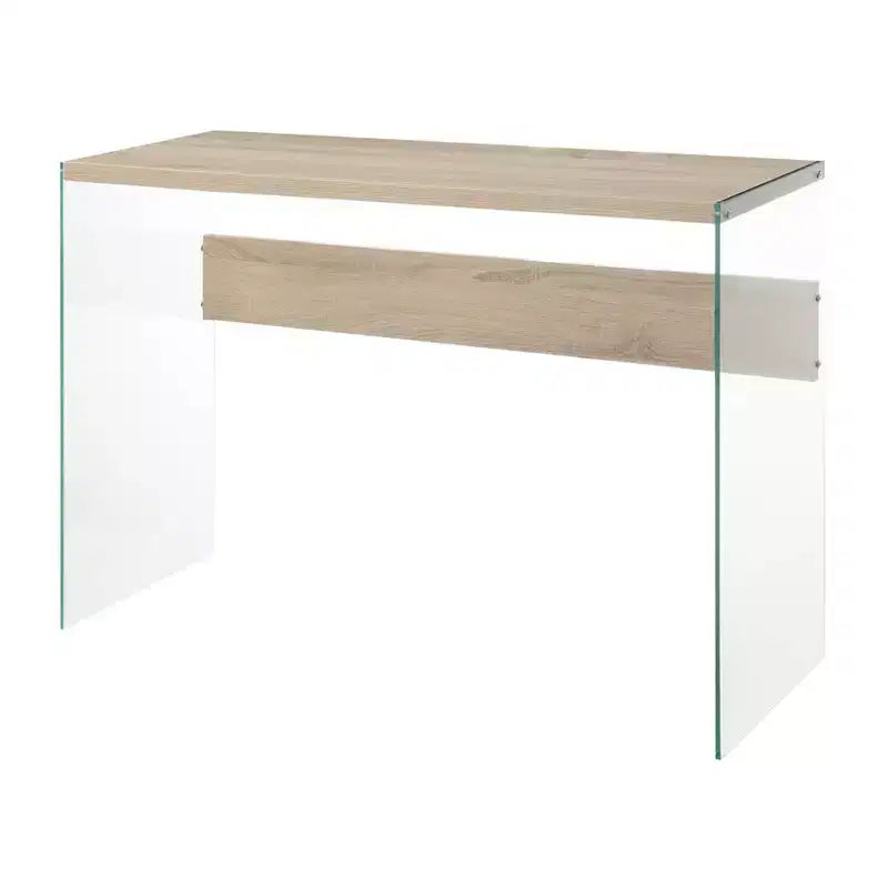 Tavolo Console Bianco da 44", Truciolato con Finitura Melaminica, Accento Moderno per Ingresso