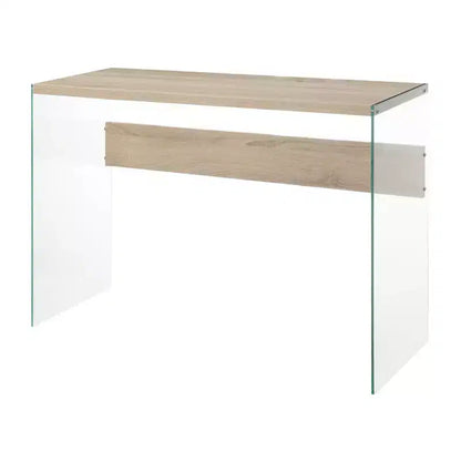 Tavolo Console Bianco da 44", Truciolato con Finitura Melaminica, Accento Moderno per Ingresso